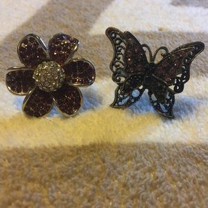 Flower&Butterfly ring bundle 💋